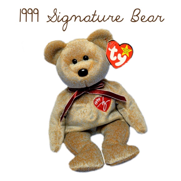 TY Beanie Babies 1999 Signature Bear Stuffed - Picture 4 of 6
